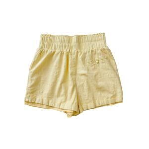 Camila coelho yellow lieve linen shorts - size small